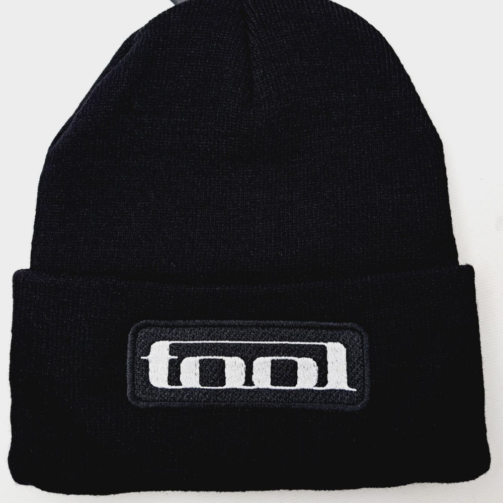 Tool Metal Band Music Beanie Embroi Mens Black Acrylic OSFM Cuffed Watch Cap Roc - Picture 1 of 3